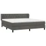 Box spring bed with dark gray velvet mattress 180x200 cm by vidaXL, Beds and slatted bases - Ref: Foro24-3127686, Price: 517,...