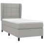 Box spring bed with light gray fabric mattress 90x200 cm by vidaXL, Beds and slatted bases - Ref: Foro24-3127933, Price: 367,...