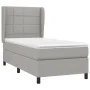 Box spring bed with light gray fabric mattress 90x200 cm by vidaXL, Beds and slatted bases - Ref: Foro24-3127933, Price: 336,...