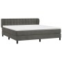 Boxspringbett mit dunkelgrauer Samtmatratze 180x200 cm von vidaXL, Betten und Lattenroste - Ref: Foro24-3127746, Preis: 530,0...
