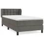 Box spring bed with dark gray velvet mattress 100x200 cm by vidaXL, Beds and slatted bases - Ref: Foro24-3127716, Price: 300,...