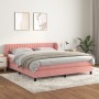 Cama box spring con colchón terciopelo rosa 180x200 cm de vidaXL, Camas y somieres - Ref: Foro24-3127630, Precio: 505,20 €, D...