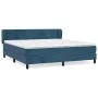 Box spring bed with dark blue velvet mattress 180x200 cm by vidaXL, Beds and slatted bases - Ref: Foro24-3127509, Price: 553,...