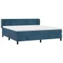 Cama box spring con colchón terciopelo azul oscuro 180x200 cm de vidaXL, Camas y somieres - Ref: Foro24-3127509, Precio: 553,...