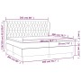 Box spring bed with black fabric mattress 200x200 cm by vidaXL, Beds and slatted bases - Ref: Foro24-3128231, Price: 759,40 €...