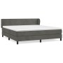 Boxspringbett mit dunkelgrauer Samtmatratze 160x200 cm von vidaXL, Betten und Lattenroste - Ref: Foro24-3127380, Preis: 493,2...
