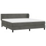 Boxspringbett mit dunkelgrauer Samtmatratze 160x200 cm von vidaXL, Betten und Lattenroste - Ref: Foro24-3127380, Preis: 493,2...