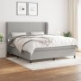 Boxspringbett mit hellgrauer Stoffmatratze 180x200 cm von vidaXL, Betten und Lattenroste - Ref: Foro24-3127821, Preis: 613,05...