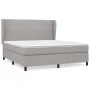 Box spring bed with light gray fabric mattress 180x200 cm by vidaXL, Beds and slatted bases - Ref: Foro24-3127821, Price: 599...