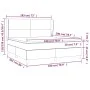 Box spring bed with light gray fabric mattress 180x200 cm by vidaXL, Beds and slatted bases - Ref: Foro24-3127821, Price: 599...