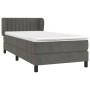 Cama box spring con colchón terciopelo gris oscuro 100x200 cm de vidaXL, Camas y somieres - Ref: Foro24-3127596, Precio: 318,...