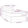 Box spring bed with dark gray velvet mattress 100x200 cm by vidaXL, Beds and slatted bases - Ref: Foro24-3127596, Price: 303,...