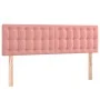 Box spring bed with pink velvet mattress 140x190 cm by vidaXL, Beds and slatted bases - Ref: Foro24-3127732, Price: 441,89 €,...