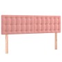 Cama box spring con colchón terciopelo rosa 140x190 cm de vidaXL, Camas y somieres - Ref: Foro24-3127732, Precio: 452,36 €, D...
