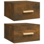 Wall bedside tables 2 pcs smoked oak color 35x35x20 cm by vidaXL, Nightstands - Ref: Foro24-817574, Price: 40,83 €, Discount: %