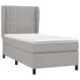 Box spring bed with light gray fabric mattress 90x200 cm by vidaXL, Beds and slatted bases - Ref: Foro24-3128093, Price: 337,...