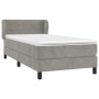 Boxspringbett mit hellgrauer Samtmatratze 90x190 cm von vidaXL, Betten und Lattenroste - Ref: Foro24-3127529, Preis: 303,15 €...