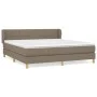 Box spring bed with taupe gray fabric mattress 160x200 cm by vidaXL, Beds and slatted bases - Ref: Foro24-3126817, Price: 512...