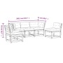 Set sofás jardín 5 pzas con cojines madera maciza pino blanco