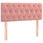 Cama box spring con colchón terciopelo rosa 90x200 cm de vidaXL, Camas y somieres - Ref: Foro24-3127654, Precio: 314,19 €, De...