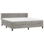 Box spring bed with light gray velvet mattress 180x200 cm by vidaXL, Beds and slatted bases - Ref: Foro24-3127625, Price: 530...