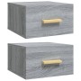 Wand-Nachttische 2 Stück Sonoma graue Farbe 35x35x20 cm von vidaXL, Nachttische - Ref: Foro24-817576, Preis: 41,61 €, Rabatt: %