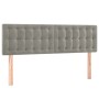 Box spring bed with light gray velvet mattress 140x200 cm by vidaXL, Beds and slatted bases - Ref: Foro24-3127733, Price: 472...