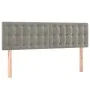 Box spring bed with light gray velvet mattress 140x200 cm by vidaXL, Beds and slatted bases - Ref: Foro24-3127733, Price: 464...