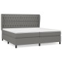Box spring bed with dark gray fabric mattress 200x200 cm by vidaXL, Beds and slatted bases - Ref: Foro24-3128230, Price: 727,...