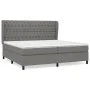 Box spring bed with dark gray fabric mattress 200x200 cm by vidaXL, Beds and slatted bases - Ref: Foro24-3128230, Price: 733,...