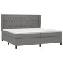 Box spring bed with dark gray fabric mattress 200x200 cm by vidaXL, Beds and slatted bases - Ref: Foro24-3128230, Price: 727,...
