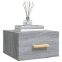 Wand-Nachttische 2 Stück Sonoma graue Farbe 35x35x20 cm von vidaXL, Nachttische - Ref: Foro24-817576, Preis: 41,61 €, Rabatt: %