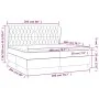 Box spring bed with dark gray fabric mattress 200x200 cm by vidaXL, Beds and slatted bases - Ref: Foro24-3128230, Price: 733,...