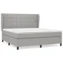 Box spring bed with light gray fabric mattress 180x200 cm by vidaXL, Beds and slatted bases - Ref: Foro24-3127981, Price: 603...