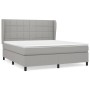 Cama box spring con colchón tela gris claro 180x200 cm de vidaXL, Camas y somieres - Ref: Foro24-3127981, Precio: 612,57 €, D...