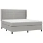 Box spring bed with light gray fabric mattress 180x200 cm by vidaXL, Beds and slatted bases - Ref: Foro24-3127981, Price: 603...