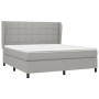 Cama box spring con colchón tela gris claro 180x200 cm de vidaXL, Camas y somieres - Ref: Foro24-3127981, Precio: 612,57 €, D...