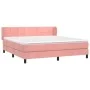 Box spring bed with pink velvet mattress 180x200 cm by vidaXL, Beds and slatted bases - Ref: Foro24-3127510, Price: 496,98 €,...