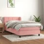 Cama box spring con colchón terciopelo rosa 100x200 cm de vidaXL, Camas y somieres - Ref: Foro24-3127480, Precio: 302,90 €, D...