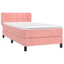 Box spring bed with pink velvet mattress 100x200 cm by vidaXL, Beds and slatted bases - Ref: Foro24-3127480, Price: 311,53 €,...