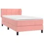 Box spring bed with pink velvet mattress 100x200 cm by vidaXL, Beds and slatted bases - Ref: Foro24-3127480, Price: 301,90 €,...