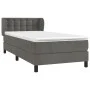 Box spring bed with dark gray velvet mattress 90x200 cm by vidaXL, Beds and slatted bases - Ref: Foro24-3127710, Price: 303,4...