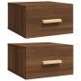 Wall bedside tables 2 pcs brown oak color 35x35x20 cm by vidaXL, Nightstands - Ref: Foro24-817578, Price: 42,20 €, Discount: %