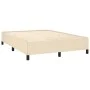 Box spring bed with cream fabric mattress 140x200 cm by vidaXL, Beds and slatted bases - Ref: Foro24-3127890, Price: 485,36 €...