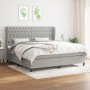 Boxspringbett mit hellgrauer Stoffmatratze 200x200 cm von vidaXL, Betten und Lattenroste - Ref: Foro24-3128229, Preis: 763,01...
