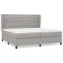 Box spring bed with light gray fabric mattress 200x200 cm by vidaXL, Beds and slatted bases - Ref: Foro24-3128229, Price: 760...