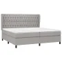 Cama box spring con colchón tela gris claro 200x200 cm de vidaXL, Camas y somieres - Ref: Foro24-3128229, Precio: 760,18 €, D...