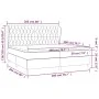 Box spring bed with light gray fabric mattress 200x200 cm by vidaXL, Beds and slatted bases - Ref: Foro24-3128229, Price: 760...