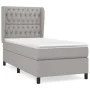 Box spring bed with light gray fabric mattress 100x200 cm by vidaXL, Beds and slatted bases - Ref: Foro24-3128181, Price: 352...