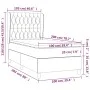 Box spring bed with light gray fabric mattress 100x200 cm by vidaXL, Beds and slatted bases - Ref: Foro24-3128181, Price: 352...